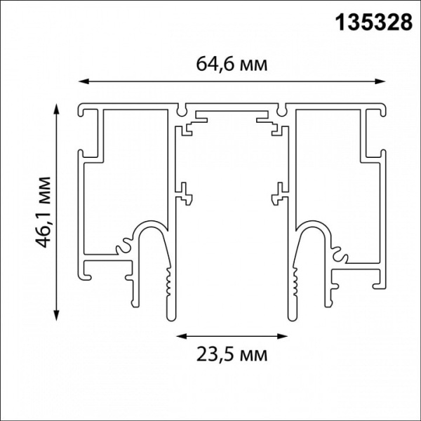 Трек встраиваемый Novotech LumFer FOR NOVOTECH 135328