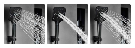 Душевой комплект Vincea Next VSFW-1N3TGM вороненая сталь