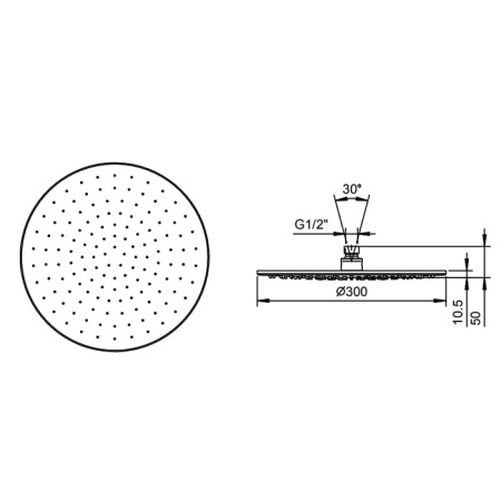 Верхний душ Fantini Icona Deco 86 02 8094