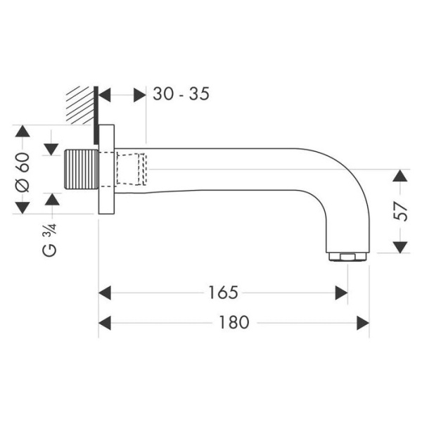 Излив для ванны Axor Citterio 39410000