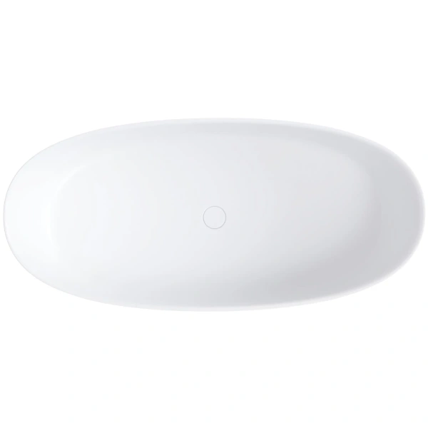 Ванна из литьевого мрамора Omnires Neo NEO158WWBM 157,5x72 см, отдельностоящая, белый матовый