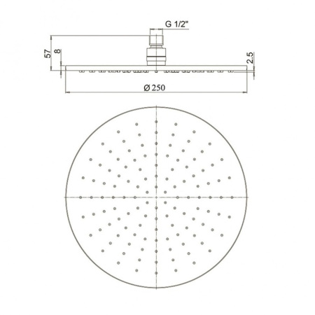 Верхний душ Paini 50CR759/25EBI