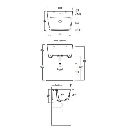 Раковина Simas Degrade 60 DE13bi*1
