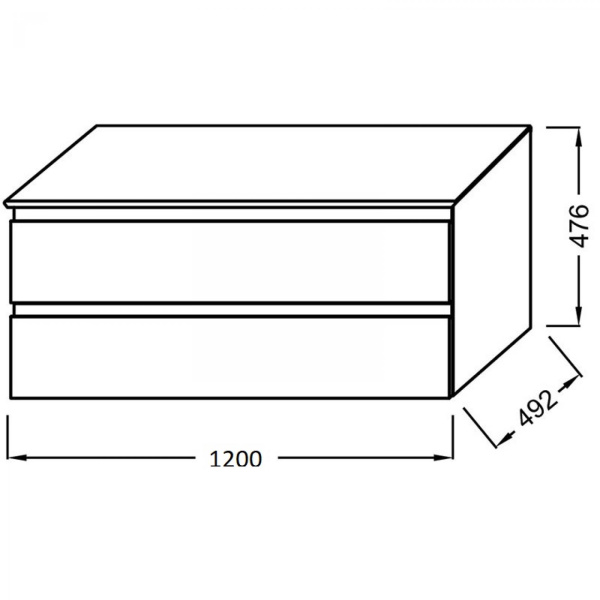 Тумба под раковину Jacob Delafon Madeleine 120 EB2085-J54 серая матовая светодиодная подсветка
