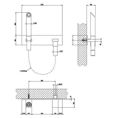 Душевой гарнитур Gessi Cono 32961#031