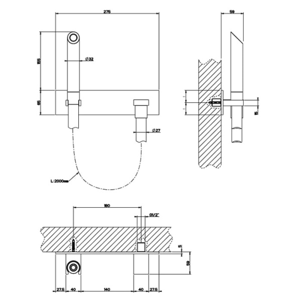 Душевой гарнитур Gessi Cono 32961#031