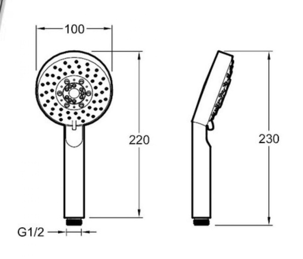 Лейка для душа Jacob Delafon Brive E21756-CP