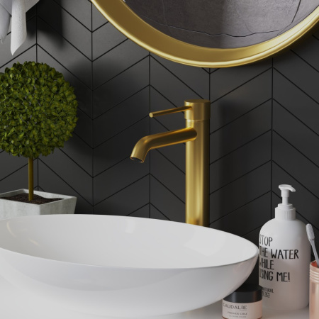 Смеситель для раковины Paini Cox 78PJ205OLL золото матовое