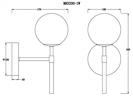 Бра MyFar Robert MR2330-1W