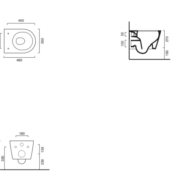 Подвесной унитаз Catalano Zero 0111460001