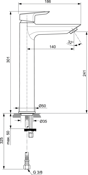 Смеситель для раковины Ideal Standard Tesi A6575AA