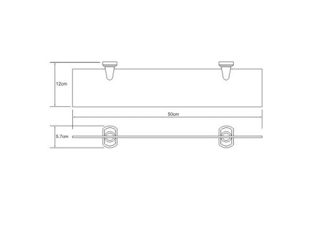 Полка стеклянная WasserKRAFT Oder K-3024