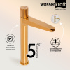 Смеситель для раковины WasserKRAFT Ems 7603H золото