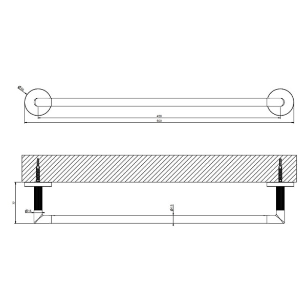 Полотенцедержатель Gessi Ingranaggio 45 см 63900#031