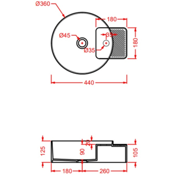 Раковина Artceram Cartesio CAL004 02 99
