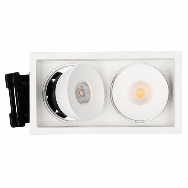 Встраиваемый светильник Arlight CL-SIMPLE-S148x80-2x9W Warm3000 (WH, 45 deg) 026876