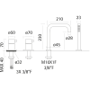 Смеситель для ванны Huber Lynox LX001260D1 сталь