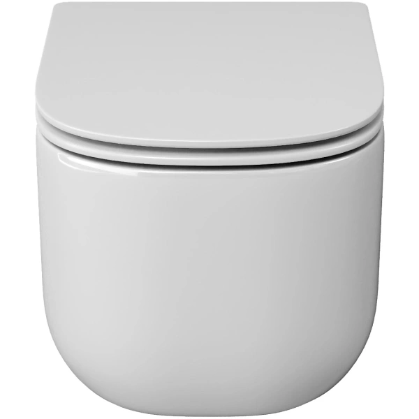 Унитаз подвесной Grossman Thin Rim GR-5605SQ безободковый, торнадо, с сиденьем микролифт, белый