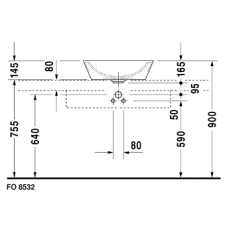 Раковина 53 см Duravit Starck 1 0447530000
