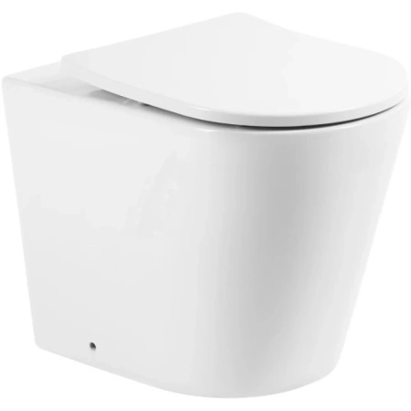 Приставной безободковый унитаз BelBagno Flay-R BB1003CBR