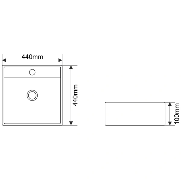 Раковина 44x44 см Melana 7657-805