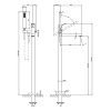 Смеситель для ванны Gessi Rettangolo 53129#299 черный матовый