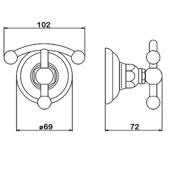 Крючок Nicolazzi Onice 1481CR09O