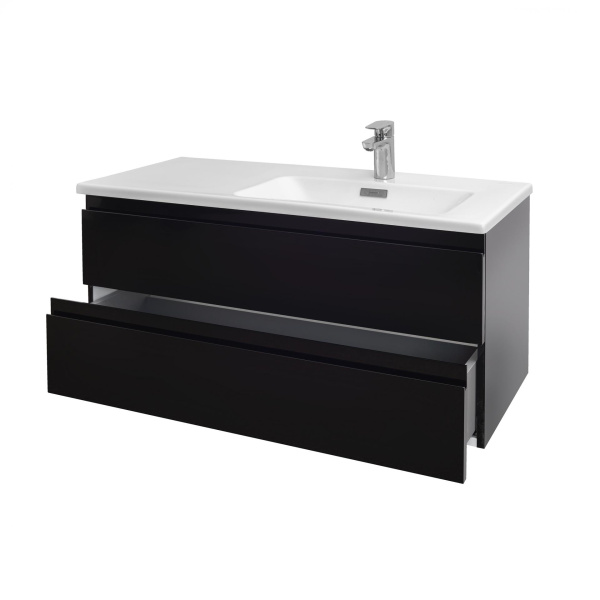 Тумба под раковину 100 см Jacob Delafon Madeleine EB2055-J52 правая блестящий чёрный