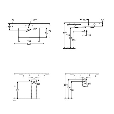 Раковина Villeroy&Boch Subway 3.0 100 4A70A501