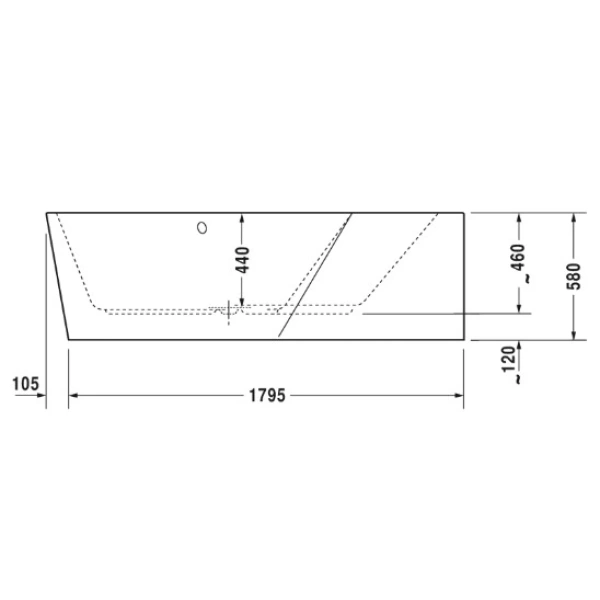 Акриловая ванна 190x140 см R Duravit Paiova 5 700397000000000