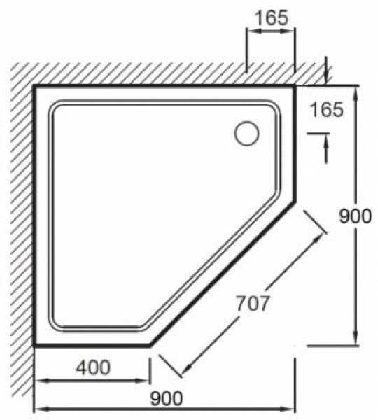 Душевой поддон 90x90 Jacob Delafon Flight E62445-00