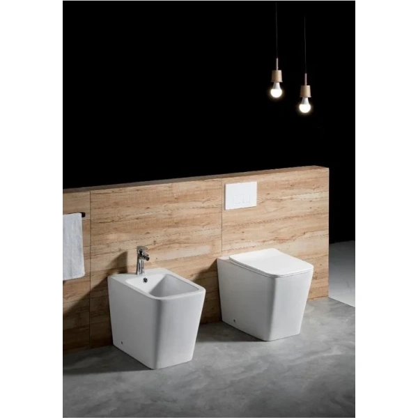 Унитаз приставной Aquatek Либра AQ1908N-00 безободковый, с сиденьем микролифт, белый