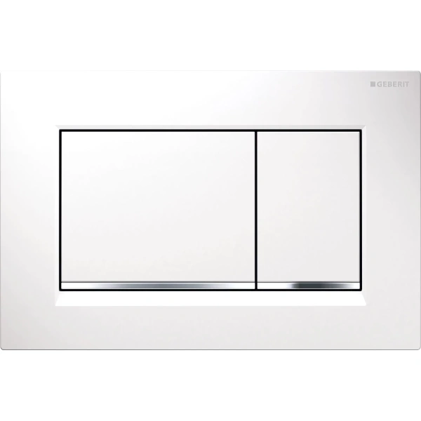 Инсталляция для унитаза Geberit Duofix Sigma 30 111.300.00.5 + 111.815.00.1 + 115.883.KJ.1 с кнопкой смыва, белый/хром/белый