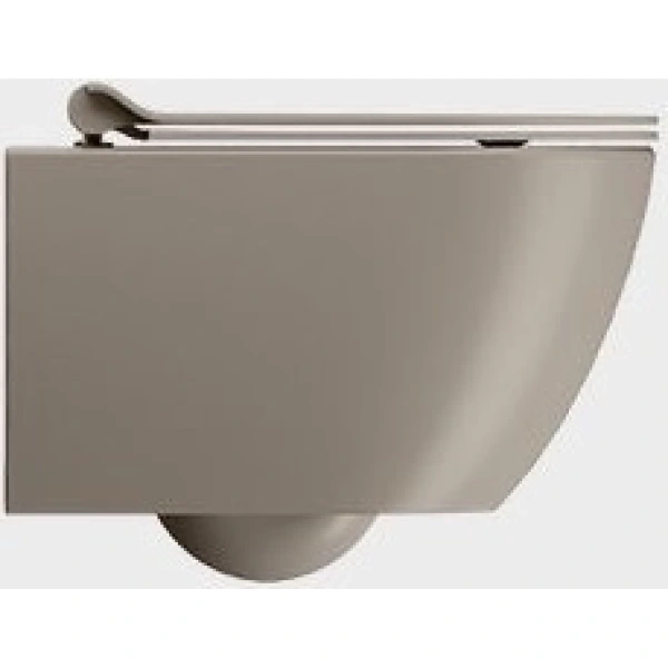 Унитаз подвесной GSI Pura 881605 безободковый, торнадо, серый беж матовый