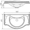 Раковина 86x49,5 см Акватон Лаура 1A706731LU080