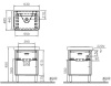 Тумба с раковиной Vitra Sento 60822