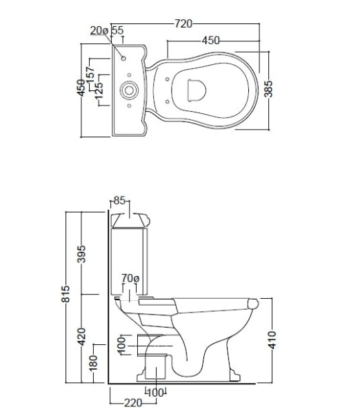 Бачок для унитаза KERASAN Retro 108101bi
