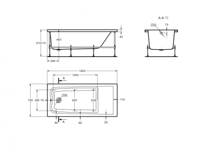 Акриловая ванна Roca Elba 160х75 248619000 белая