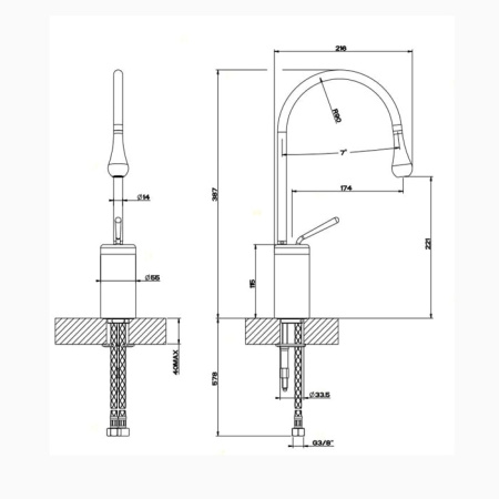 Смеситель для раковины Gessi Goccia 33604#031