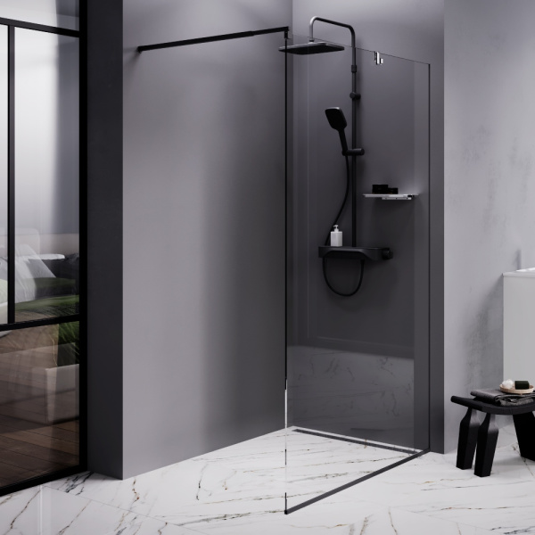 Душевая перегородка AM.PM Func 120 W84WI-120-F1-BTE черная