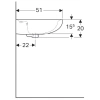 Раковина 65x51 см Geberit Renova 223065000