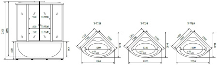 Душевая кабина Timo Lux T-7725