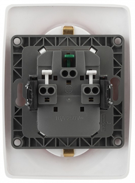 Розетка двойная с заземлением Эра Эра 12 12-2106-01