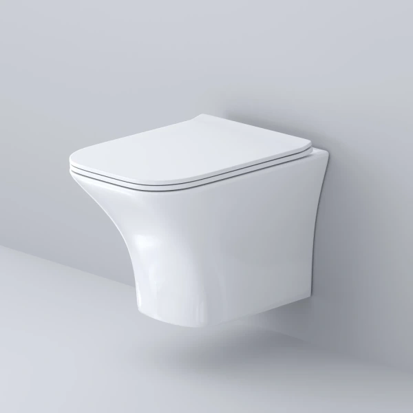 Унитаз подвесной Grossman GR-4476S безободковый, с сиденьем микролифт, белый