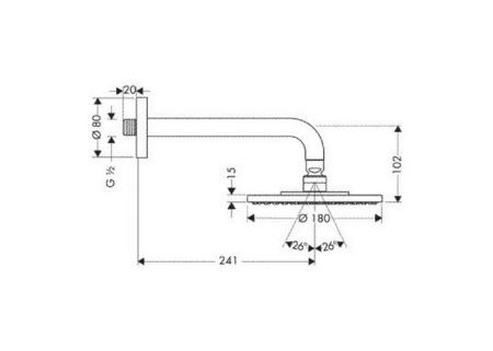 Верхний душ hansgrohe Raindance Air 27476000