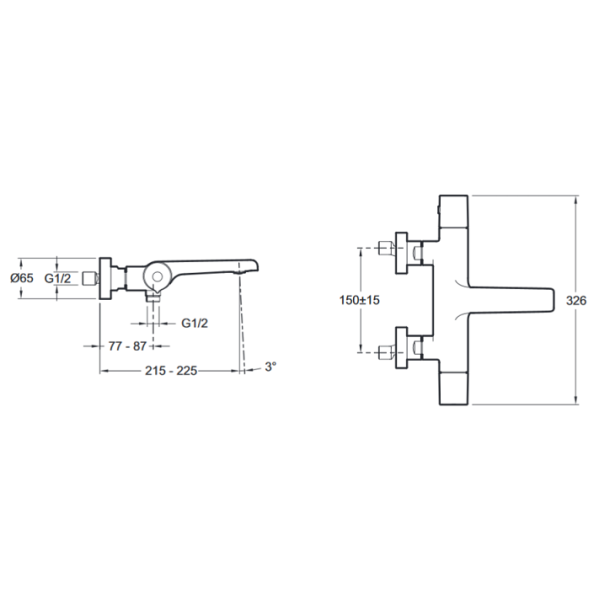 Смеситель для ванны Jacob Delafon Avid E97386-CP