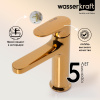 Смеситель для раковины WasserKRAFT Neckar 2103 золото