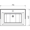 Раковина 71,4x46,5 см Caprigo Jardin Y-070B