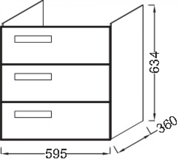 Тумба под раковину 60 см Jacob Delafon Rythmik EB1306-R3 малиновый лак