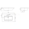 Раковина 75x47 см Акватон Quadro 1AX171WBXX000